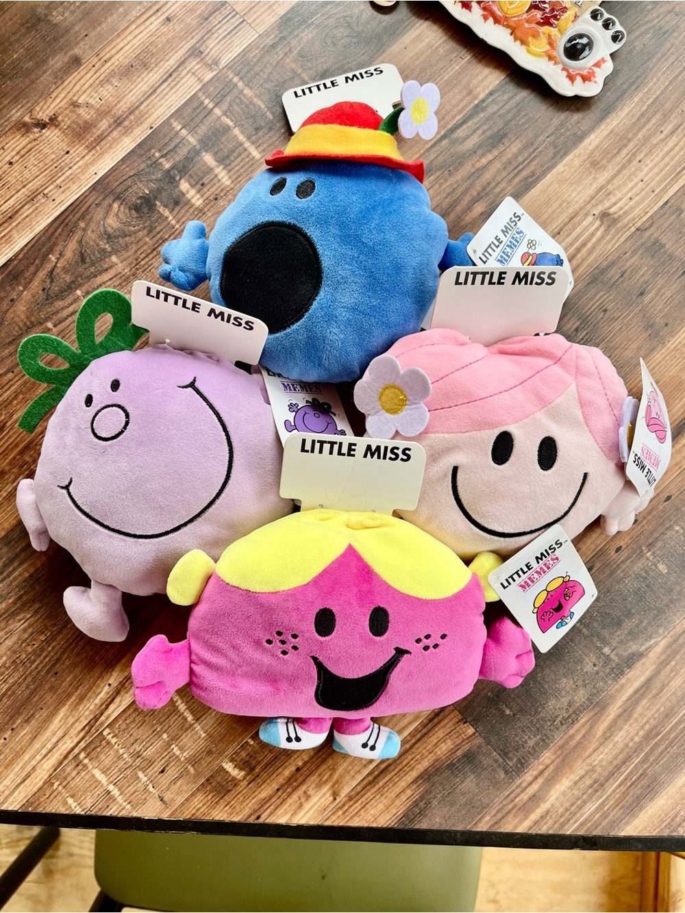 Little Miss Plush Set - Pink, Blue, Purple & Yellow Characters